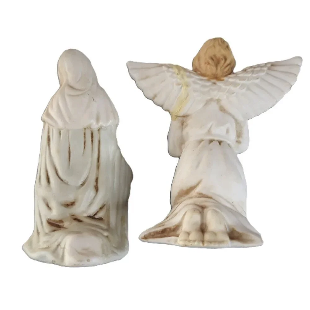 Vtg Brinn's Porcelain Nativity 11 PC Set Christmas Holiday Christian
